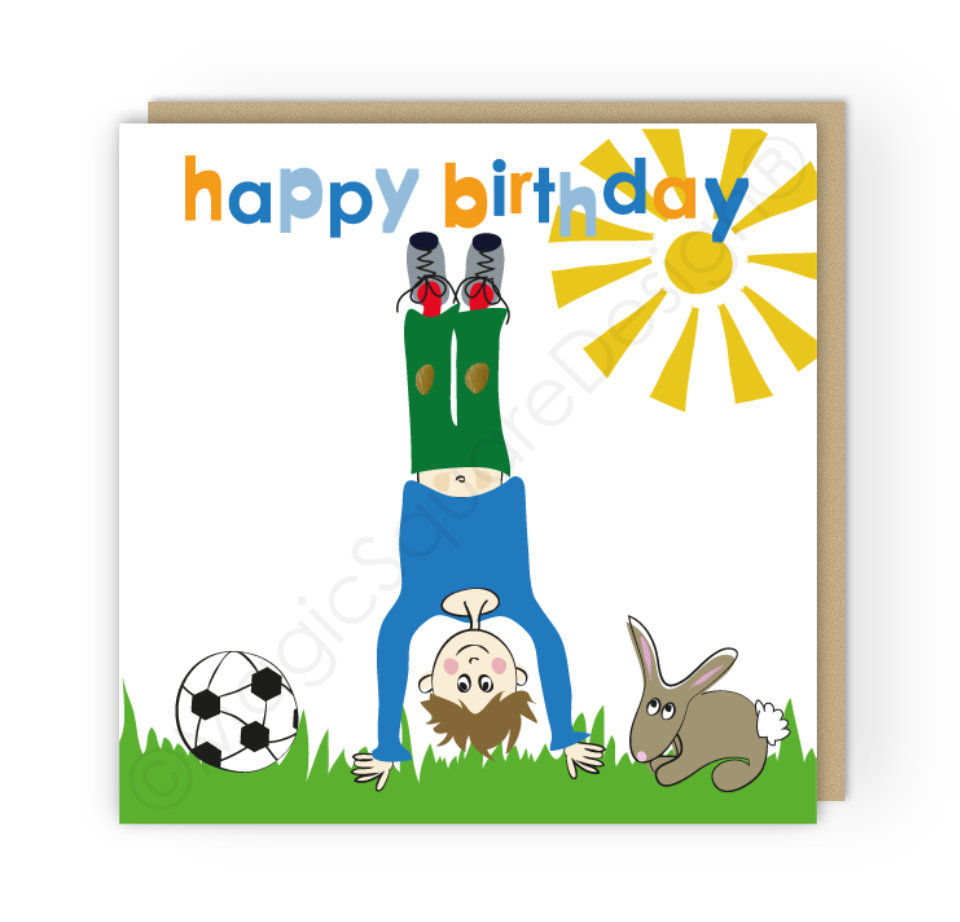 Birthday Handstand Greetings Card