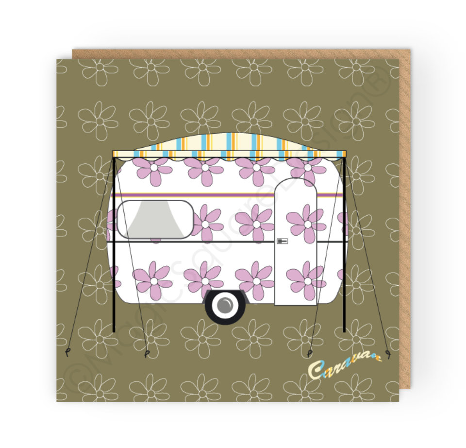 Caravan Greetings Card