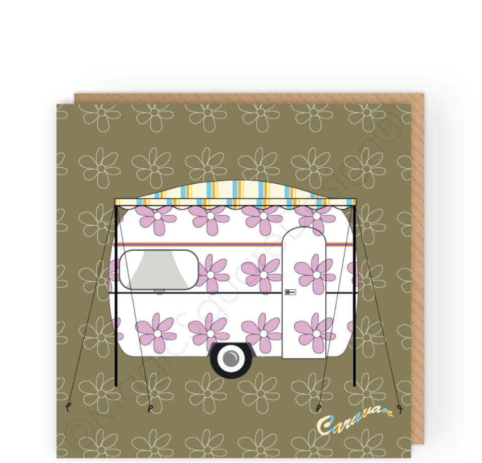 Caravan Greetings Card