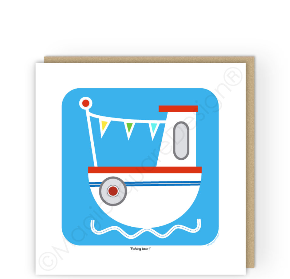 Fishing Boat Greetings Card