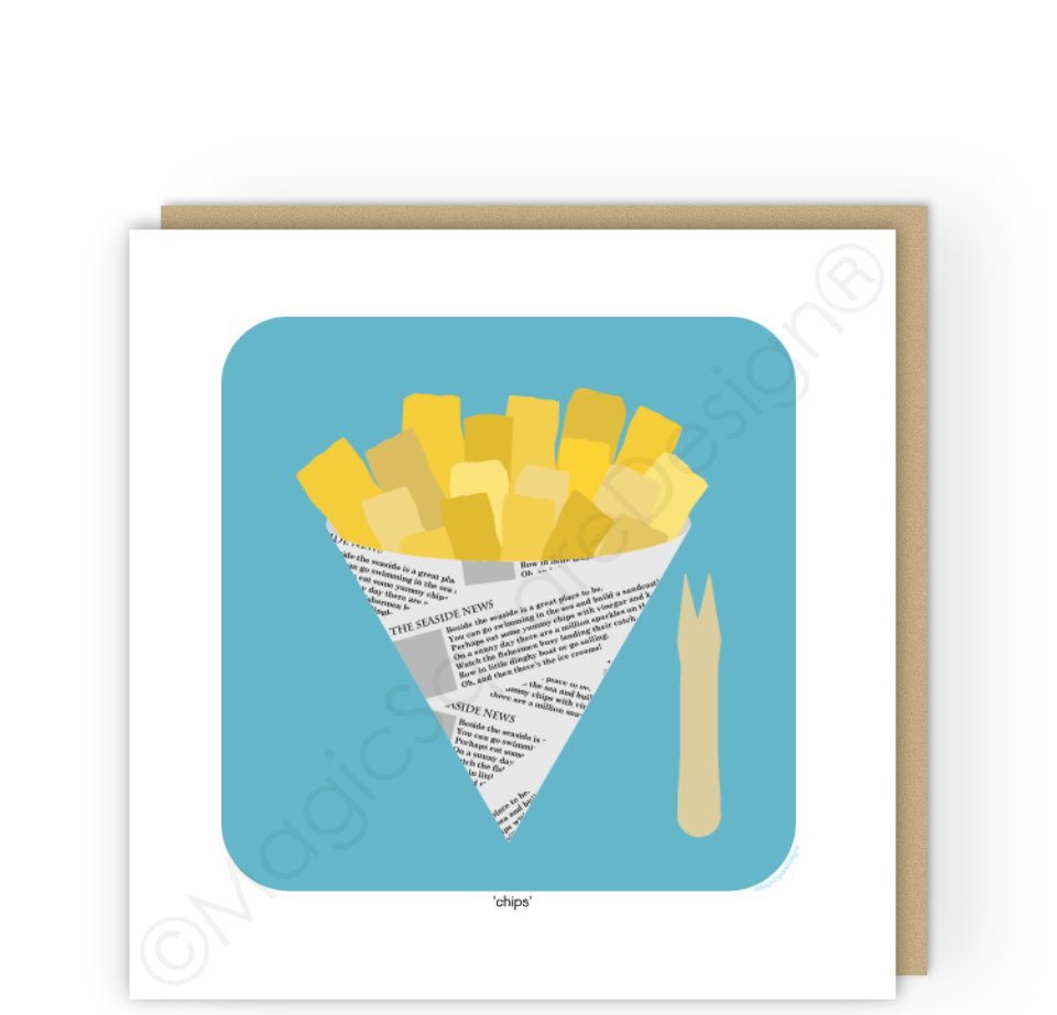 Chips Greetings Card