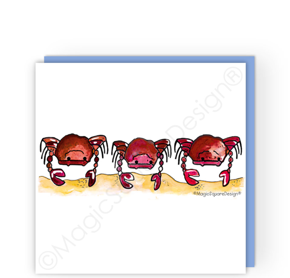 Crabs Greetings Card
