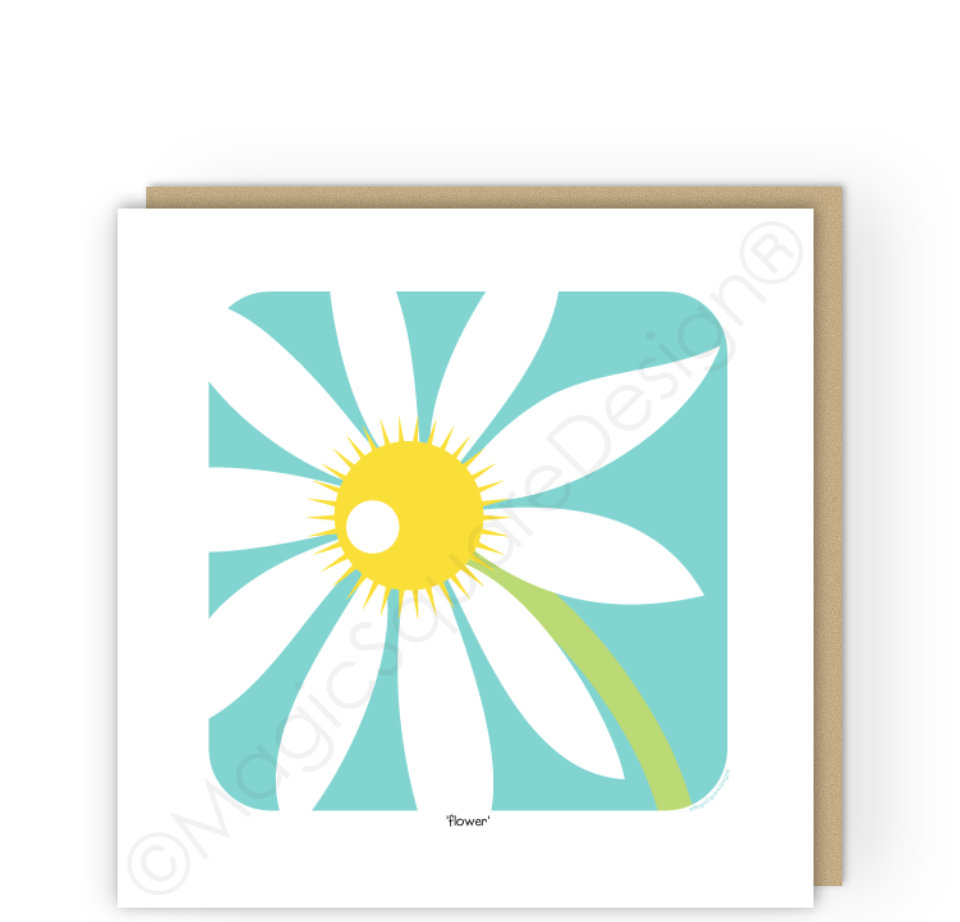 Coastal Flower Greetings Card