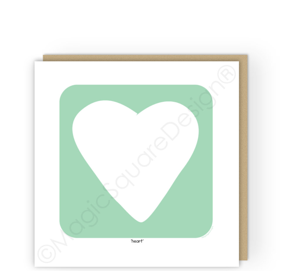 Coastal Heart Greetings Card