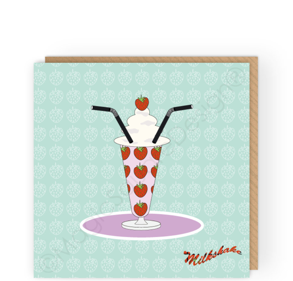 Milkshake Greetings Card