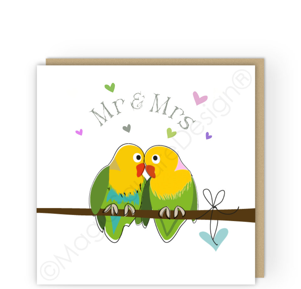 Mr & Mrs Greetings Card