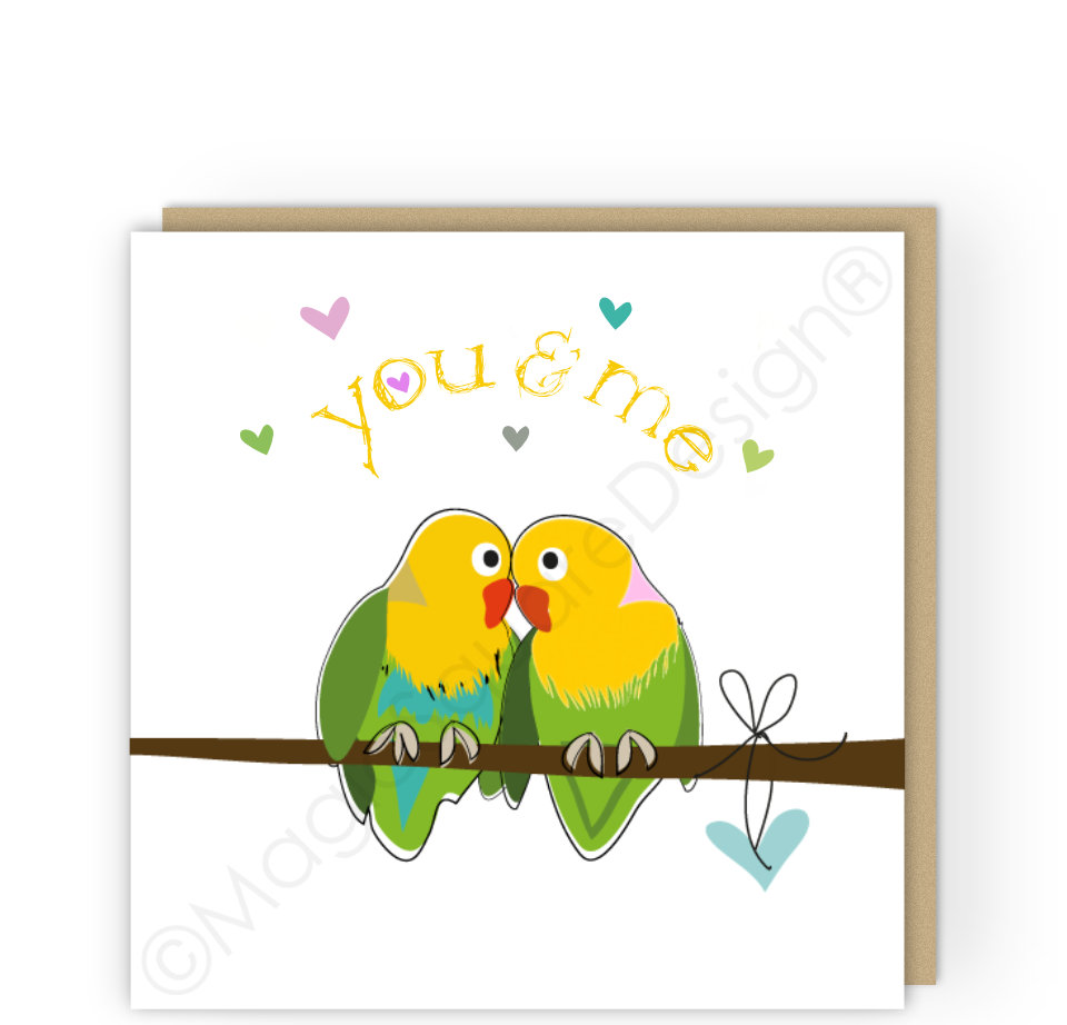 You & Me Greetings Card