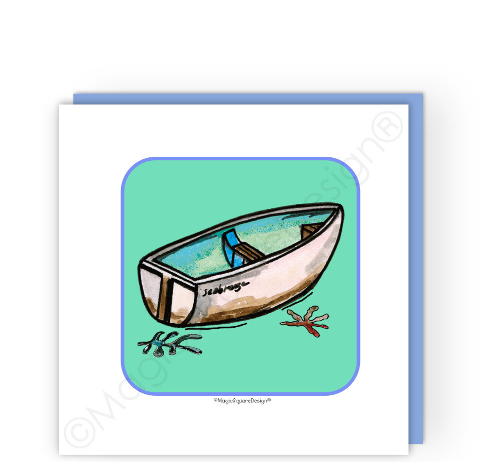 Mint Dinghy Greetings Card