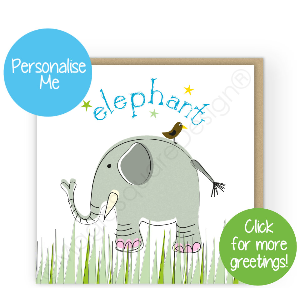 Elephant Stars Greetings Cards