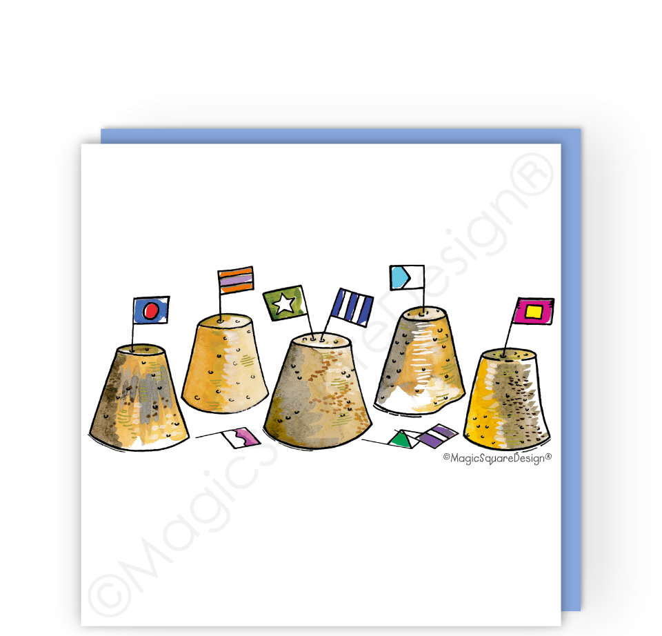 Sandcastles Greetings Card