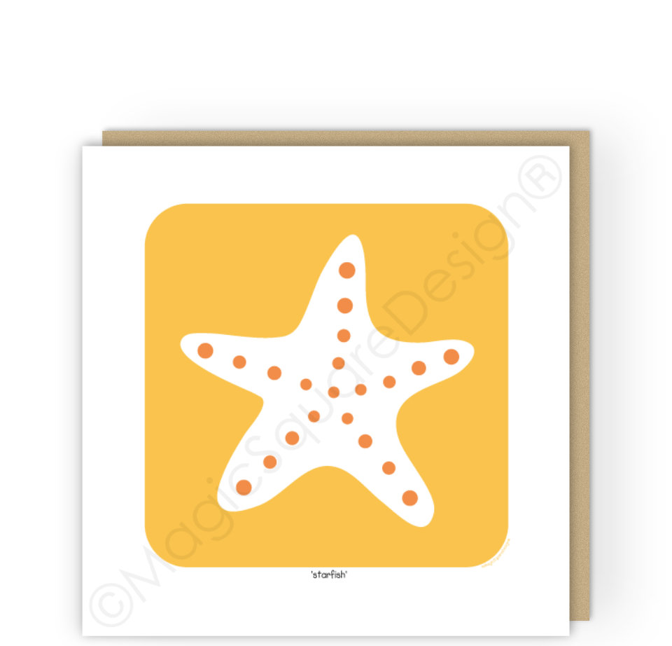 Starfish Greetings Card