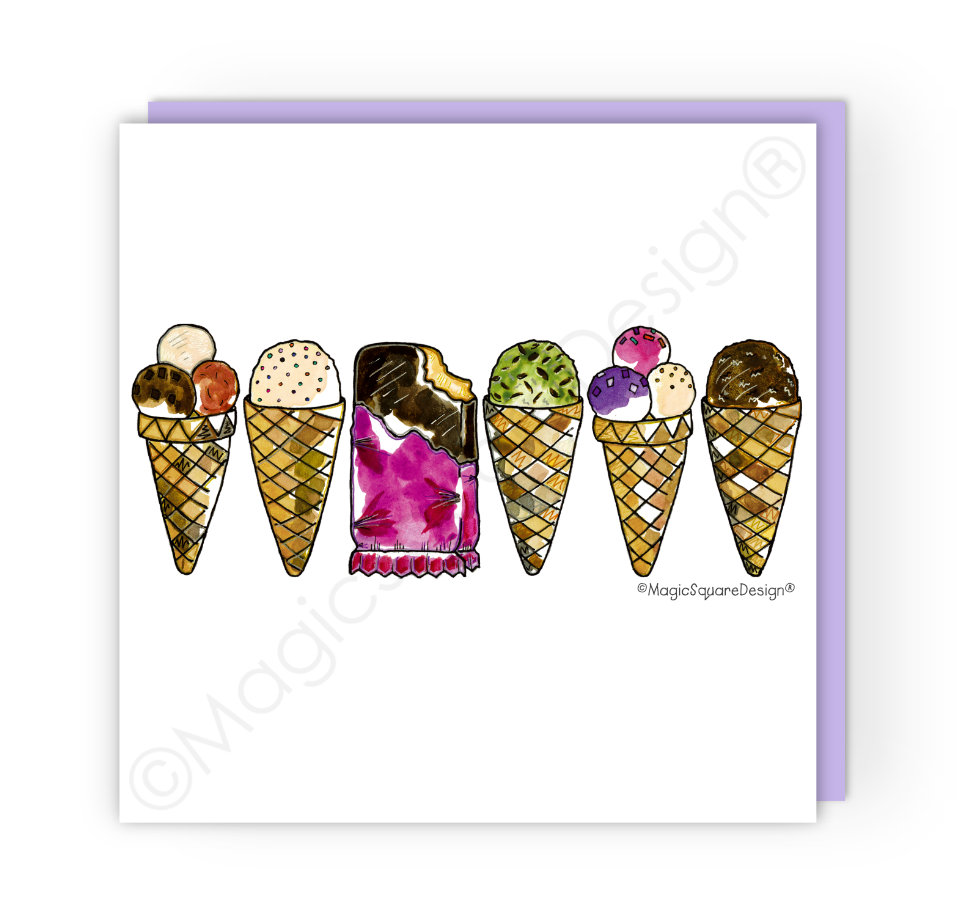 Choc Ice Greetings Card