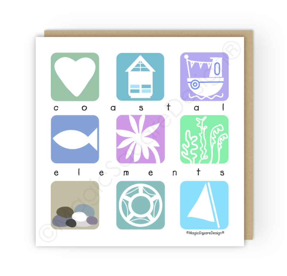 Coastal Elements Greetings Card