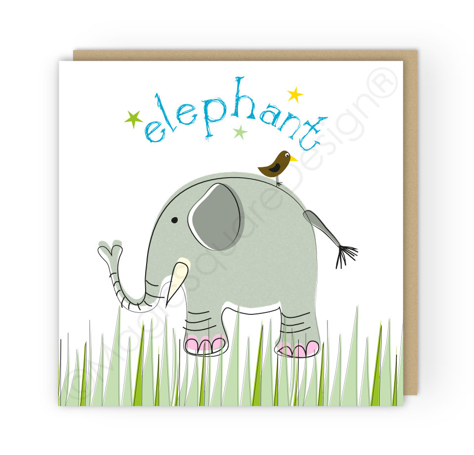 Elephant Stars Greetings Card