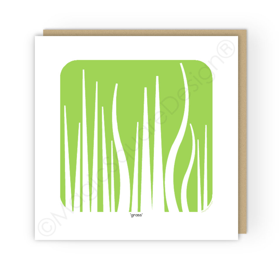 Coastal Elements Grass Greetings Card