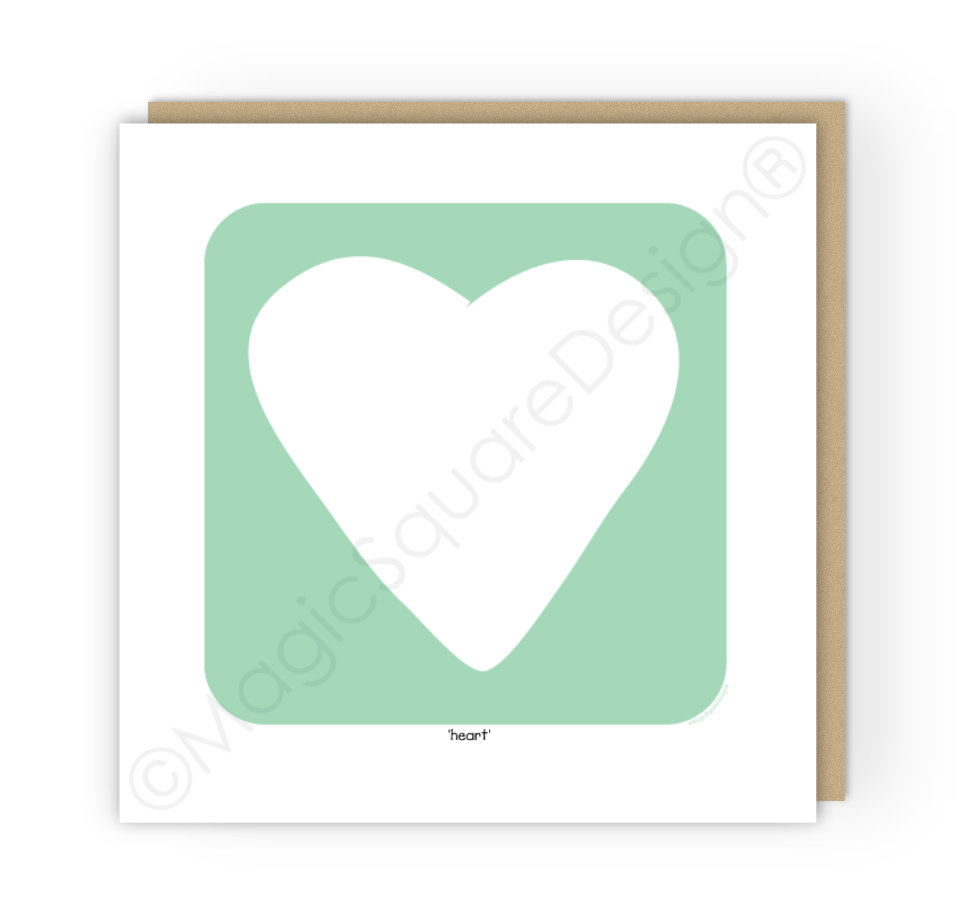 Coastal Elements Heart Greetings Card