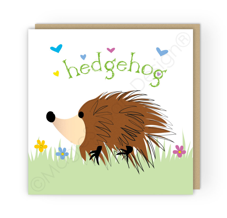 Hedgehog Hearts Greetings Card