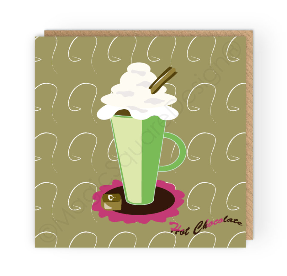Hot Chocolate Greetings Card