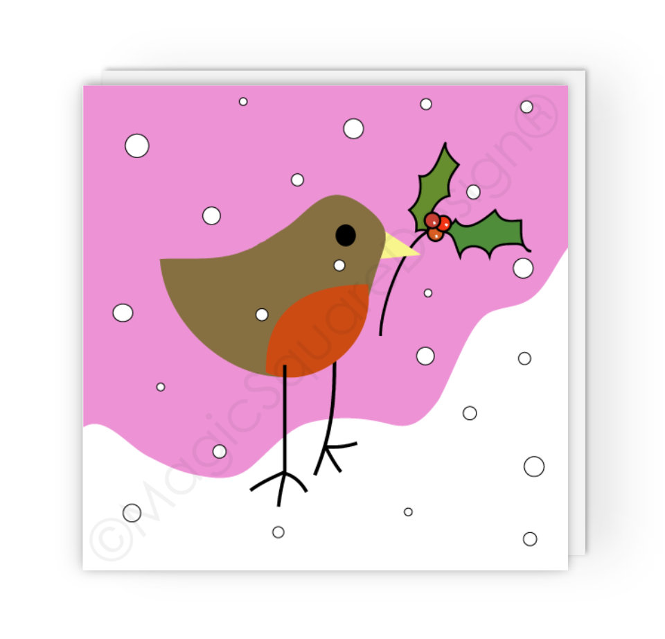 Hot Robin Christmas Card