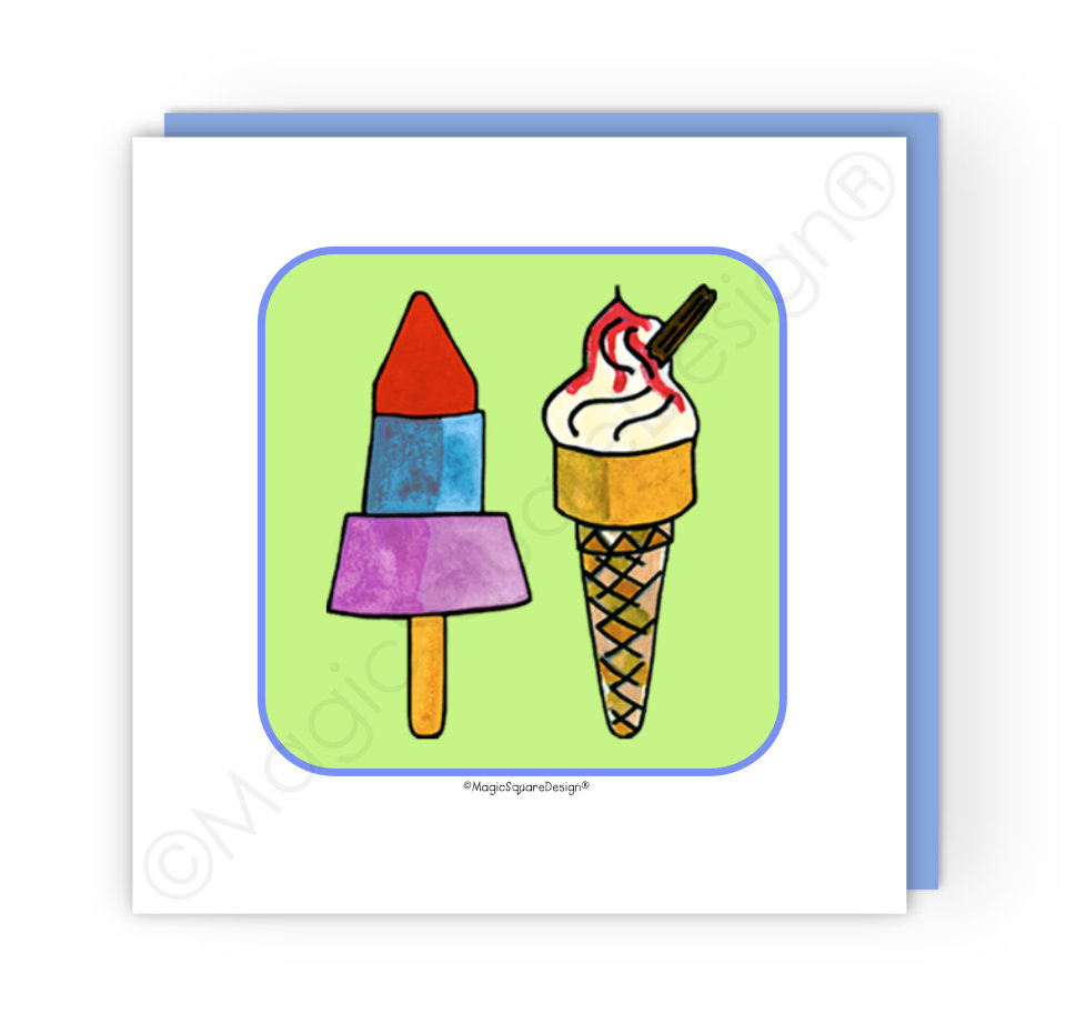 Lime Rocket Greetings Card