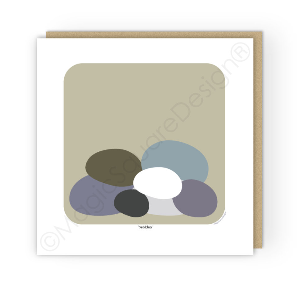 Coastal Elements Pebbles Greetings Card