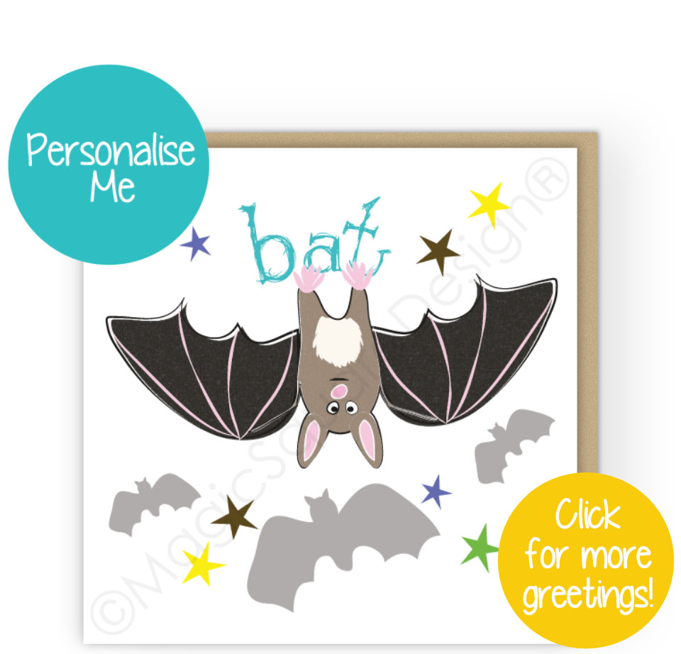 Bat Stars Greetings Cards