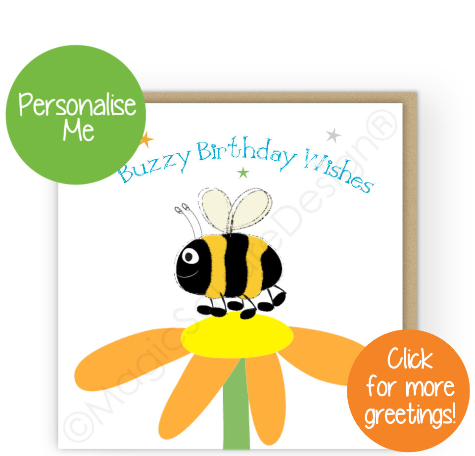 Bumblebee Stars Greetings Cards