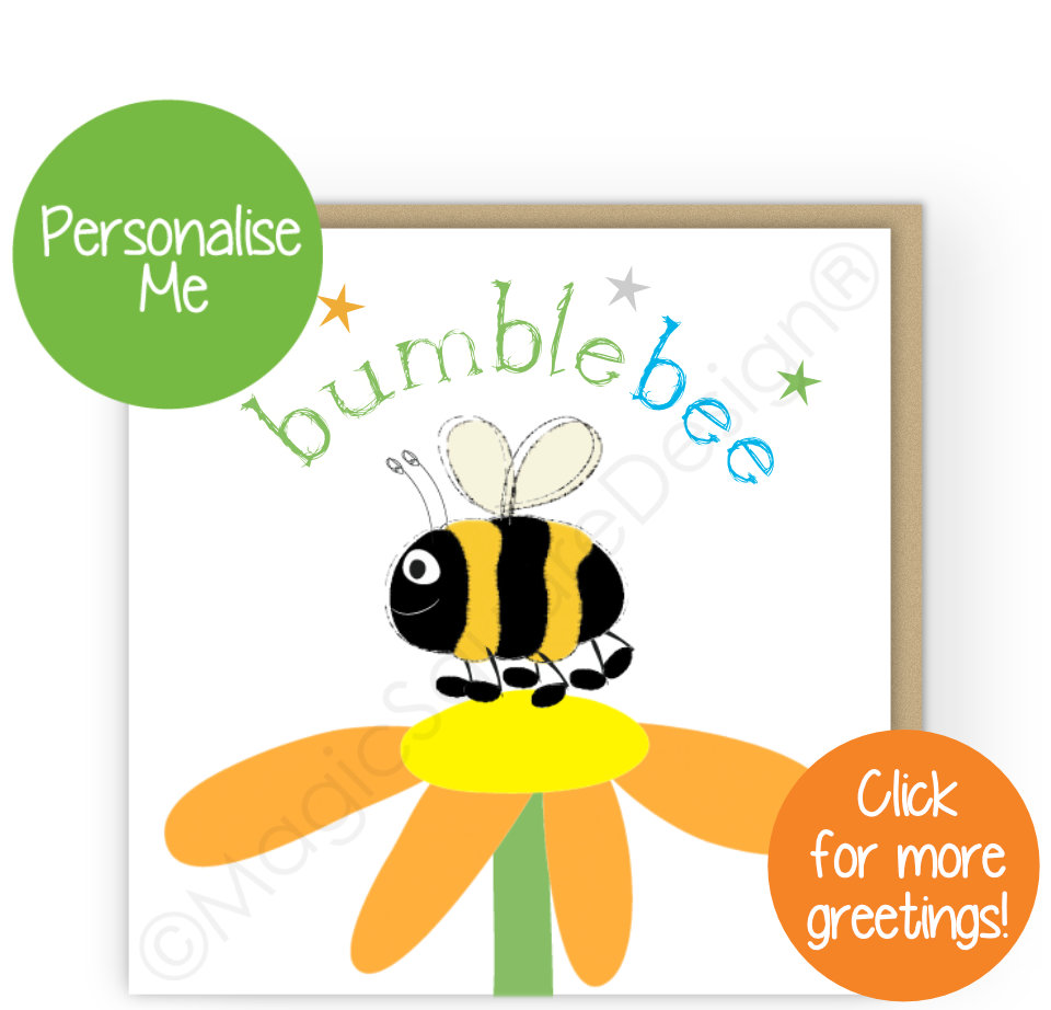 Bumblebee Stars Greetings Cards