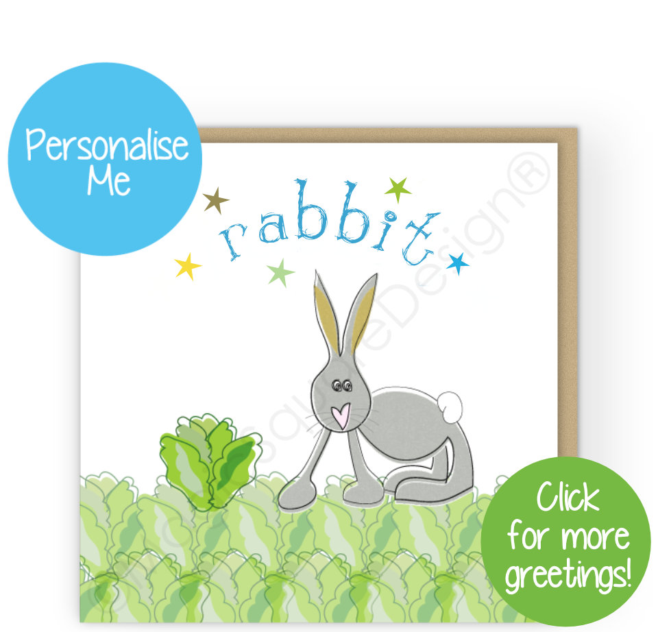 Rabbit Stars Greetings Cards