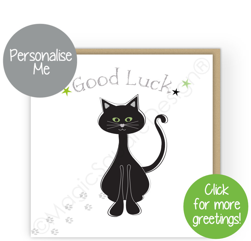 Meow Stars Greetings Cards