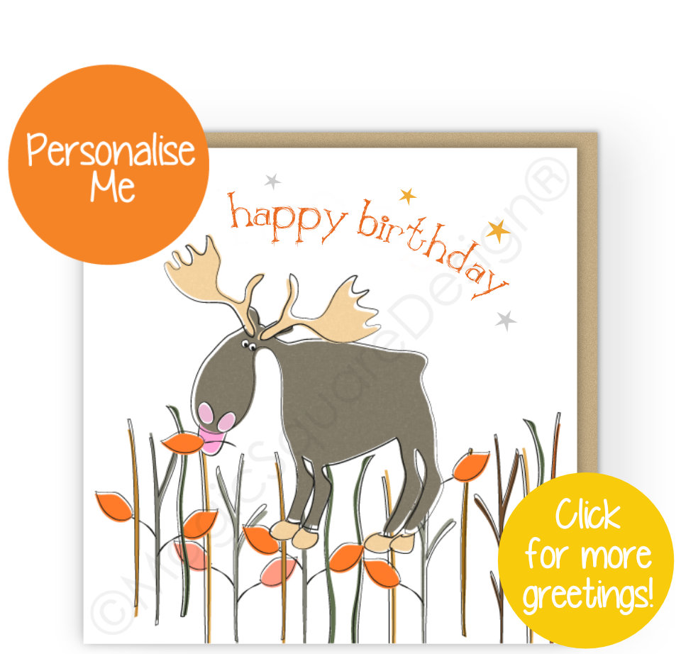 Moose Stars Greetings Cards