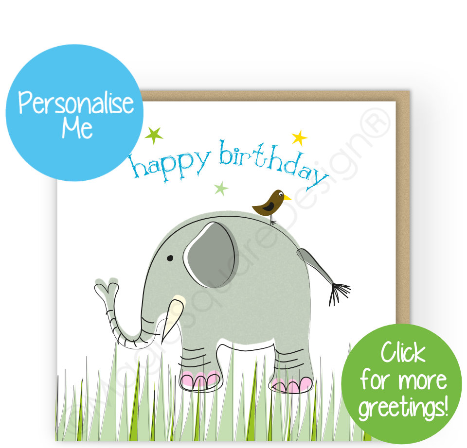 Elephant Stars Greetings Cards