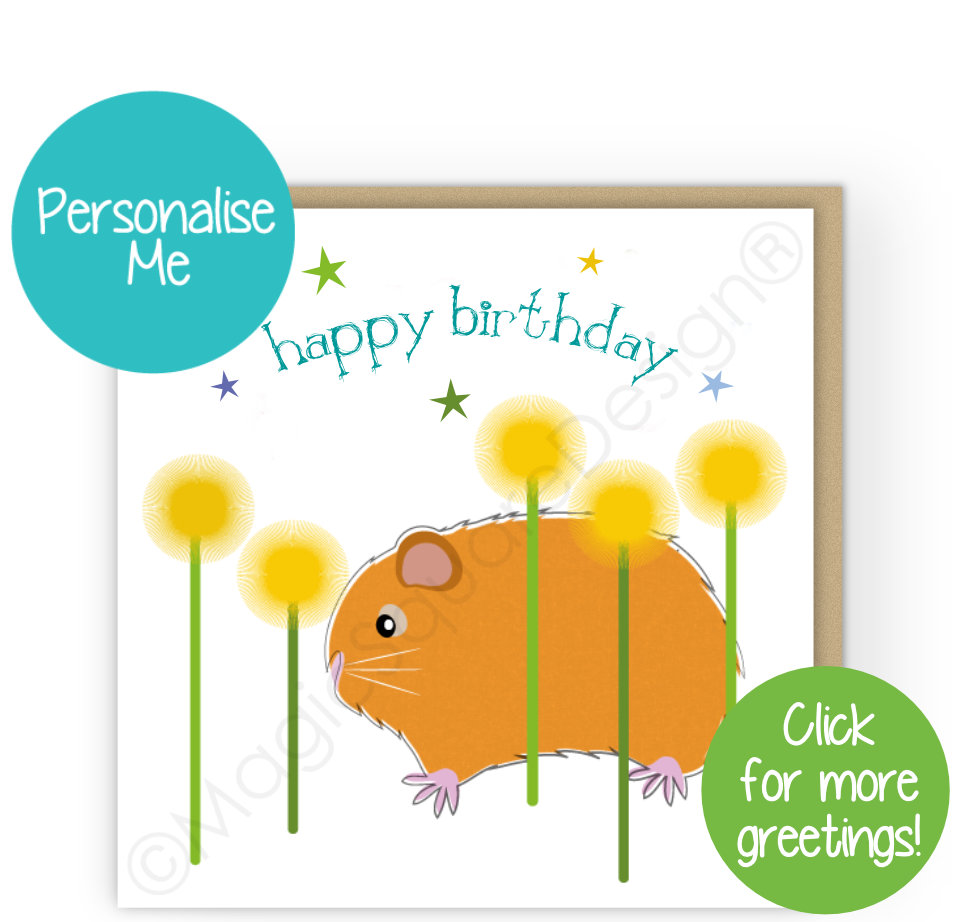 Guinea Pig Stars Greetings Cards