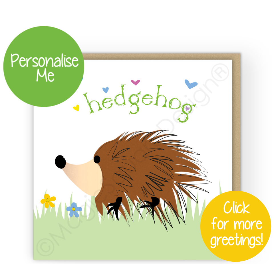 Hedgehog Hearts Greetings Cards