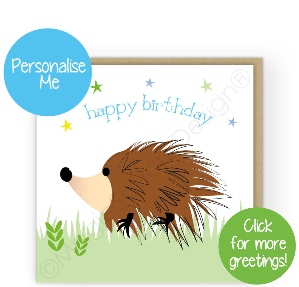 Hedghehog Stars Greetings Cards