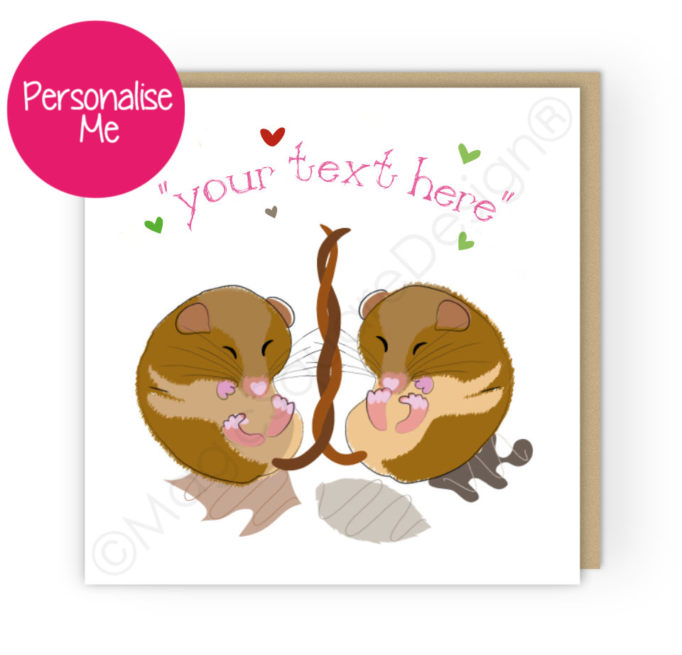 Personalised Shhhhh Hearts Greetings Card