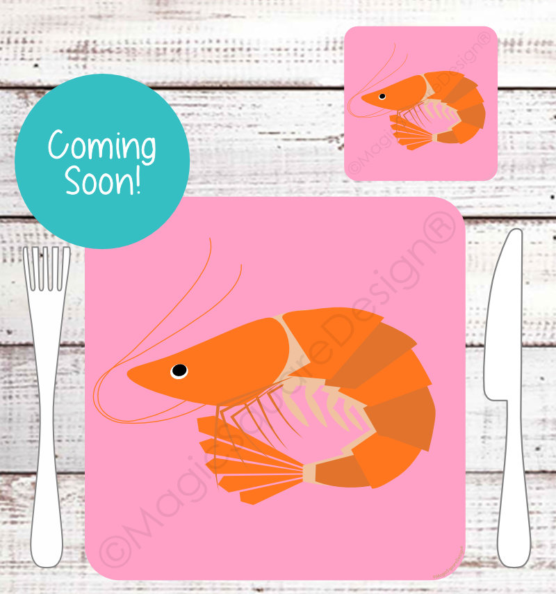 Prawn Tablemat & Coasters