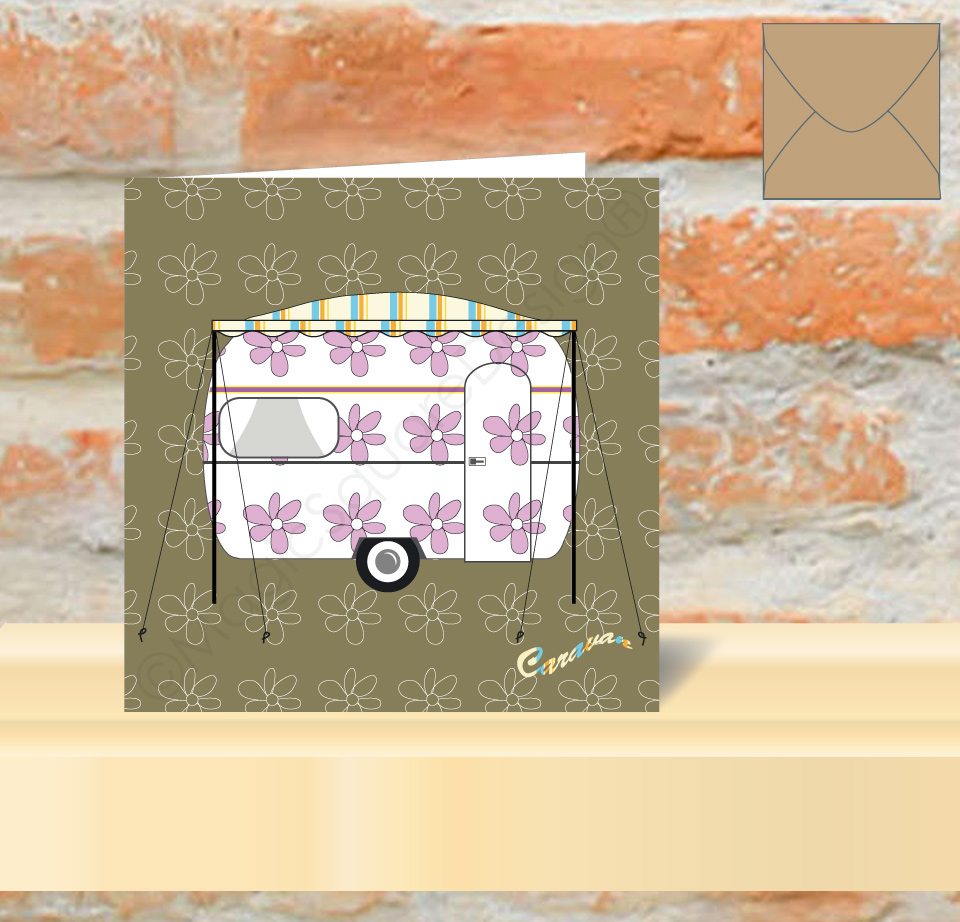 Caravan Greetings Card