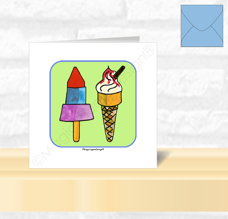 Lime Rocket Greetings Card