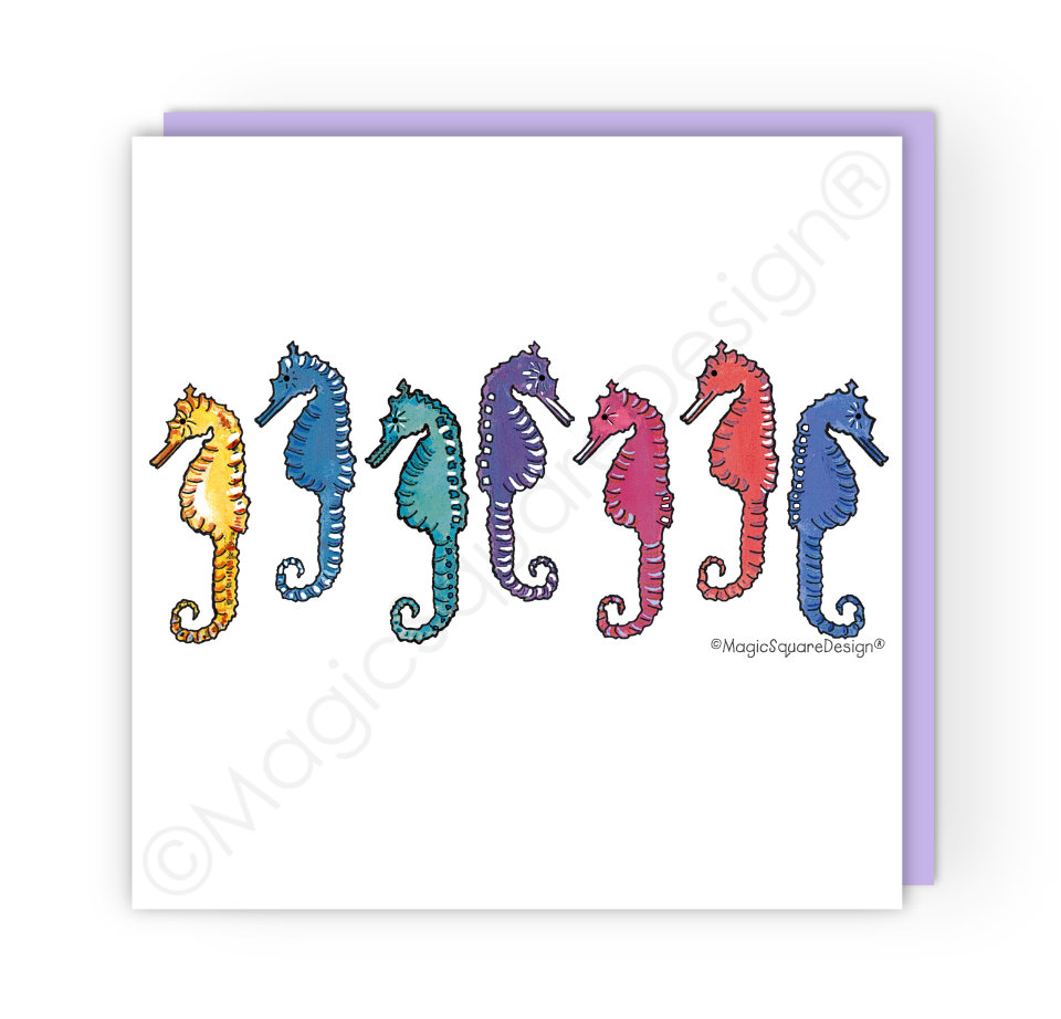 Seahorses Greetings Card
