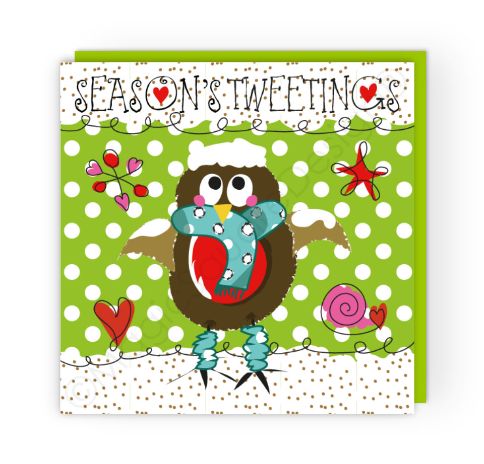 Season's Tweetings Christmas Card