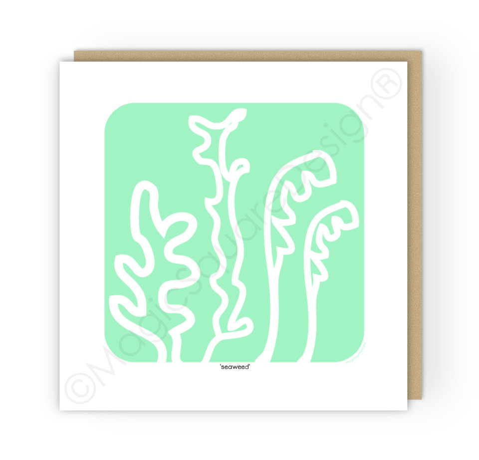Coastal Elements Seaweed Greetings Card