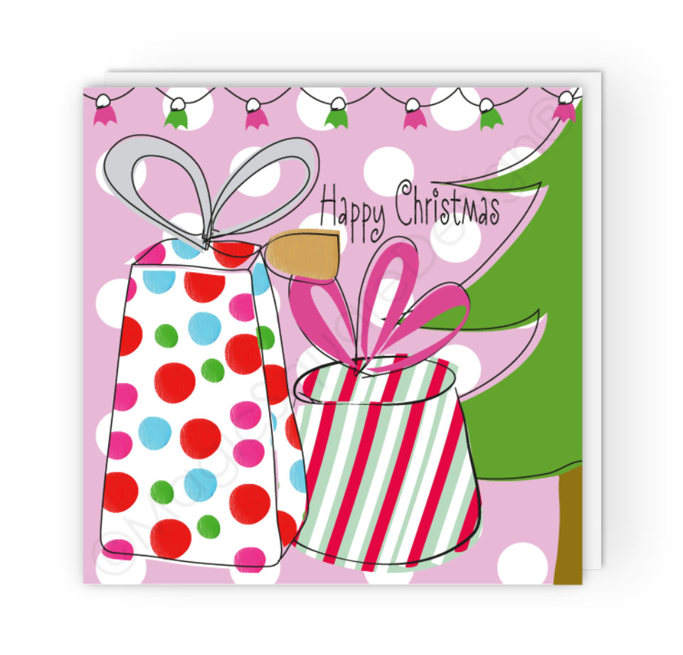 Spot Stripe Christmas Card