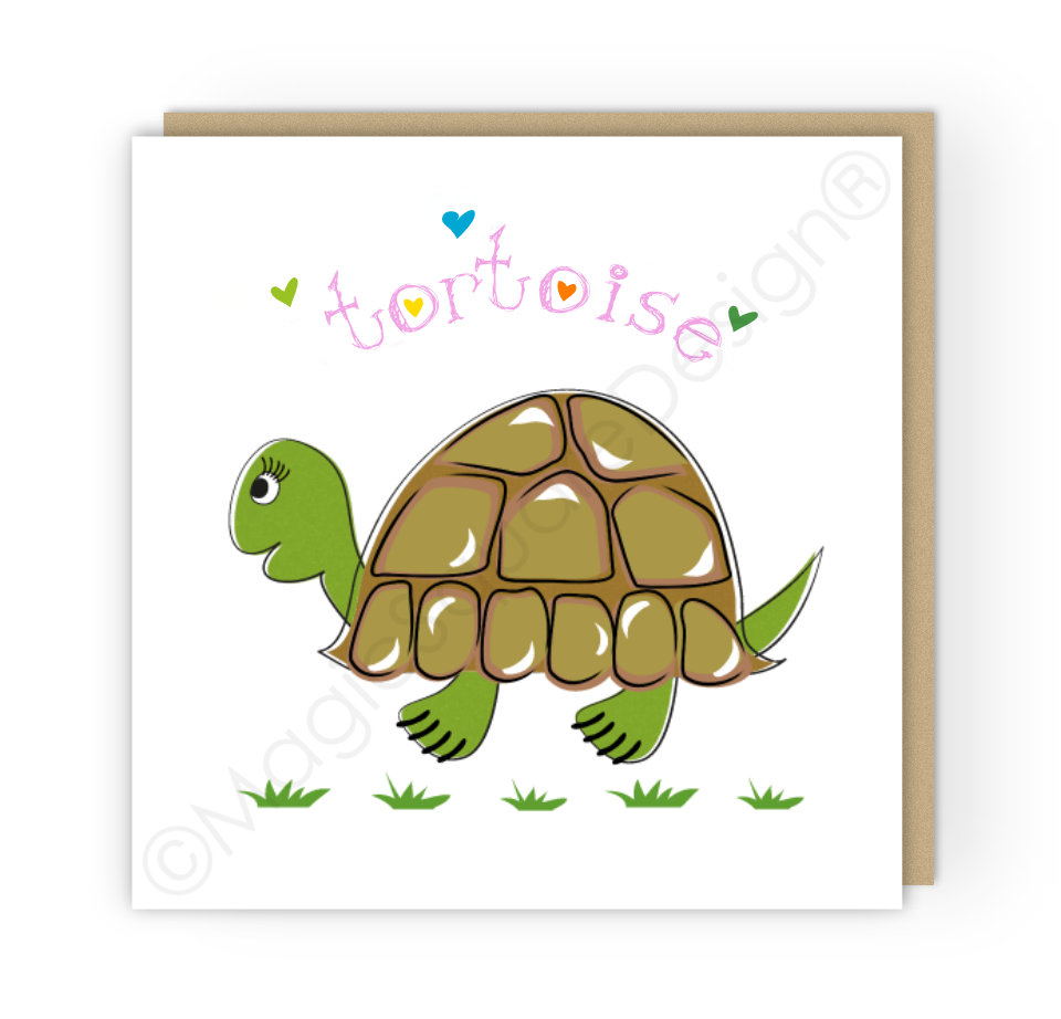 Tortoise Hearts Greetings Card